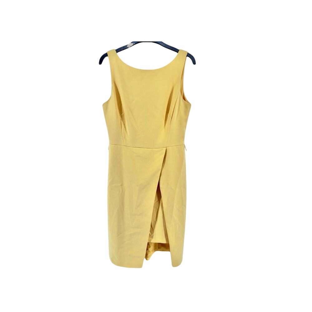 White House Black Market Butter Yellow Dress Sleeveless Size 10
